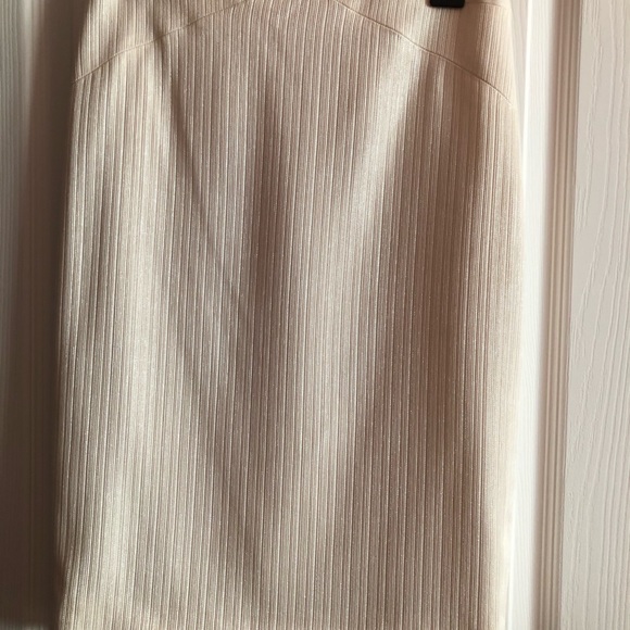 Versace white metallic skirt +leather belt size 42 - Picture 3 of 8